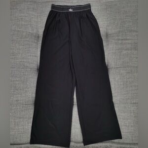 ALO Yoga Black Wide-Leg Trousers